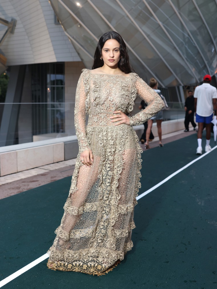 Rosalia attends 'Prelude to the Olympics' at Fondation Louis Vuitton on July 25, 2024 in Paris, France. 