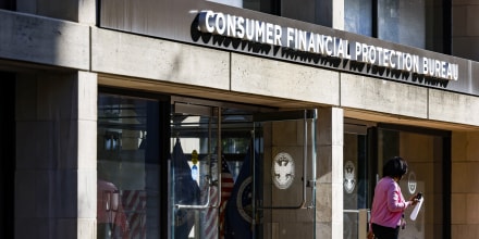 The US Consumer Financial Protection Bureau headquarters.