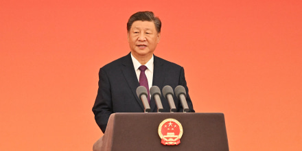 Chinese President Xi Jinping said Monday that no challenges can stop the country from moving forward and reiterated Beijing’s reunification aims with Taiwan.