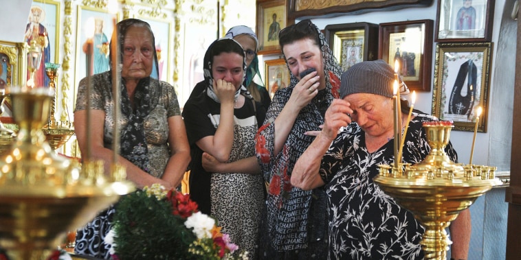 The attacks took place Sunday night in the city of Derbent and the regional capital of Makhachkala. A group of armed men attacked a synagogue and an Orthodox church in Derbent, the Interior Ministry said. 