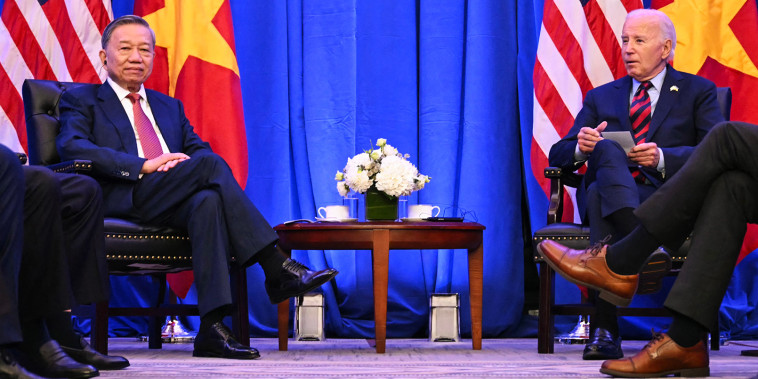 President Biden meets Vietnamese President To Lam in New York. 