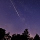 A "shooting star" during a Perseid meteor shower.