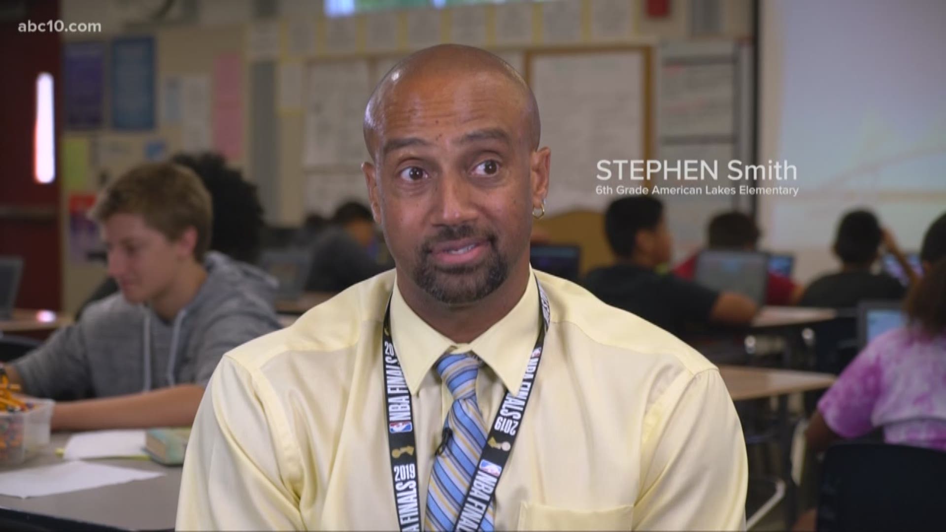 September's Teacher of the Month is Stephen Smith at American Lake Elementary School.