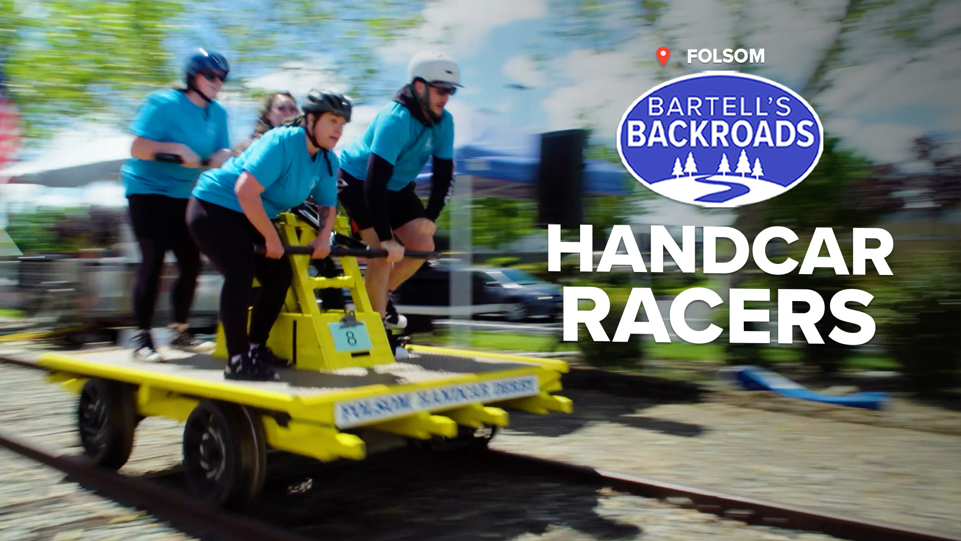 An old-fashioned race on Folsom railroad tracks using human powered handcars employs a time-honored strategy for winning.