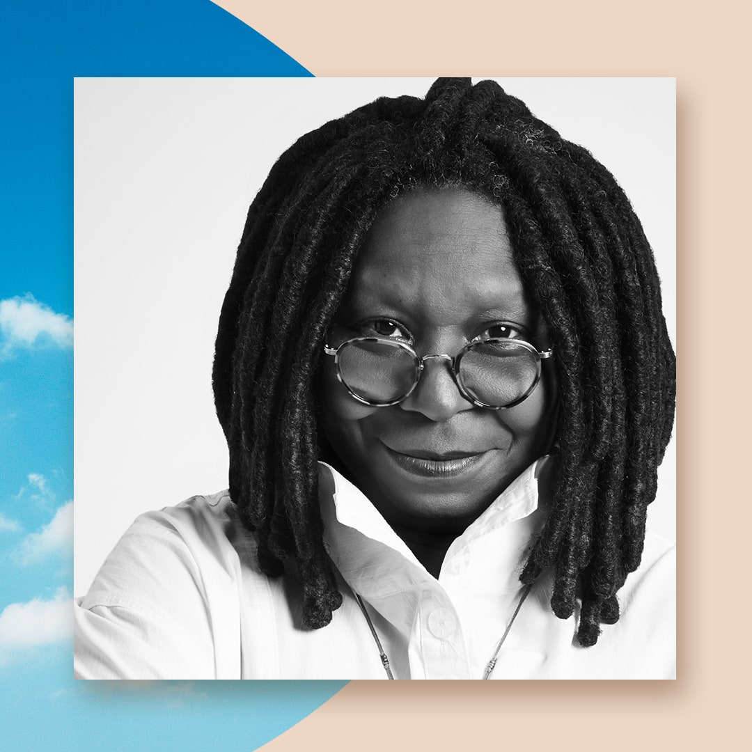 Whoopi Goldberg wearing white shirt in headshot