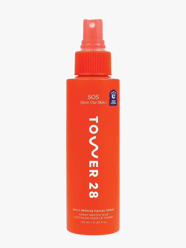 Tower 28 SOS Daily Rescue Facial Spray with pump spray dispenser