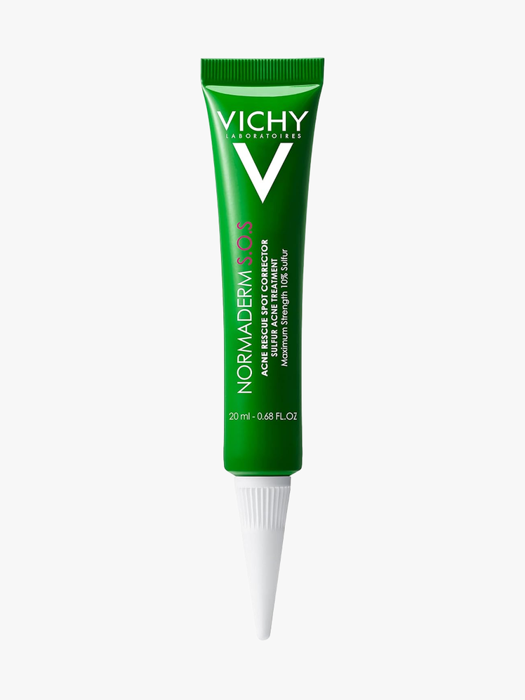 Vichy Normaderm S.O.S Sulphur Paste in branded component on a light gray background