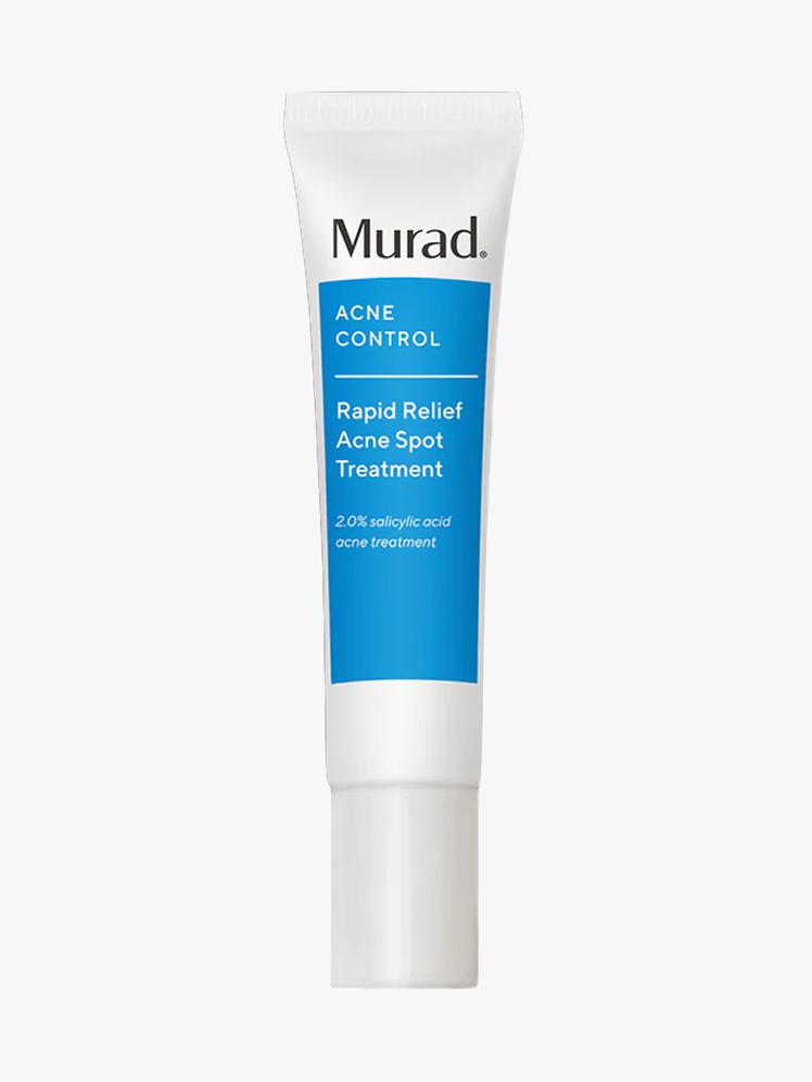 Murad Rapid Relief Acne Spot Treatment in branded component on a light gray background