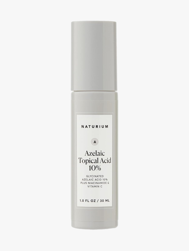 Naturium Azelaic Acid Emulsion 10% in branded component on a light gray background