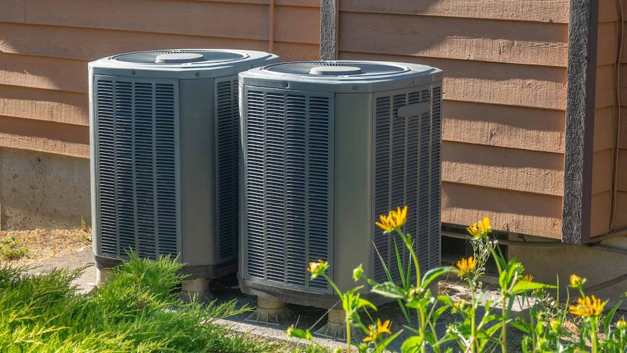 Air conditioning units outside an apartment