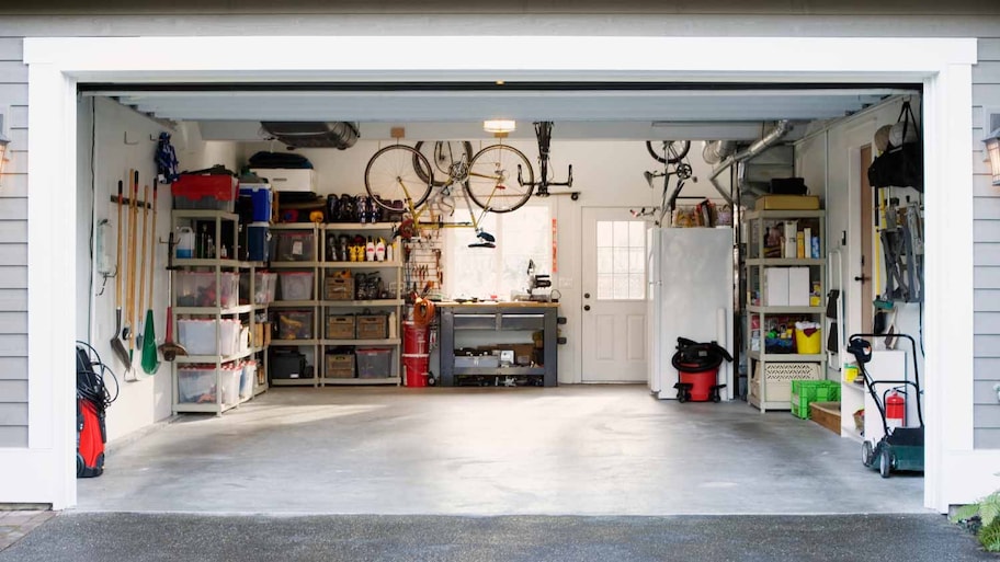 An open garage