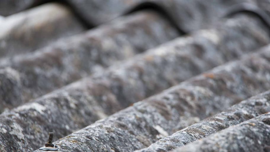 Detail of asbestos roof 