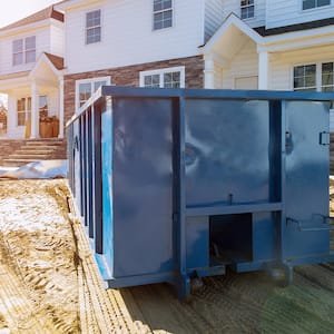 Dumpster outside of new home build