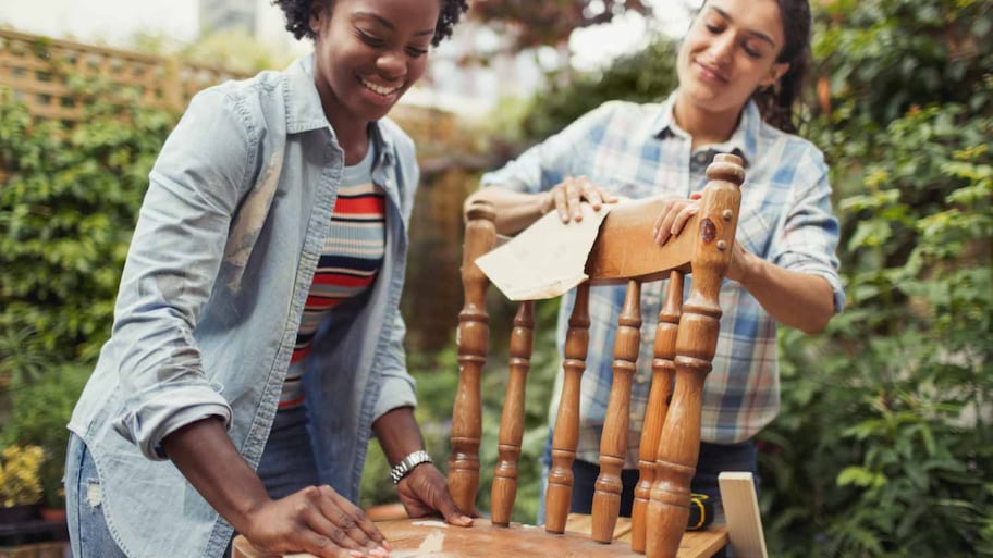 Friends sanding chair