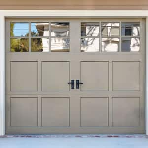 gray garage doors with handles