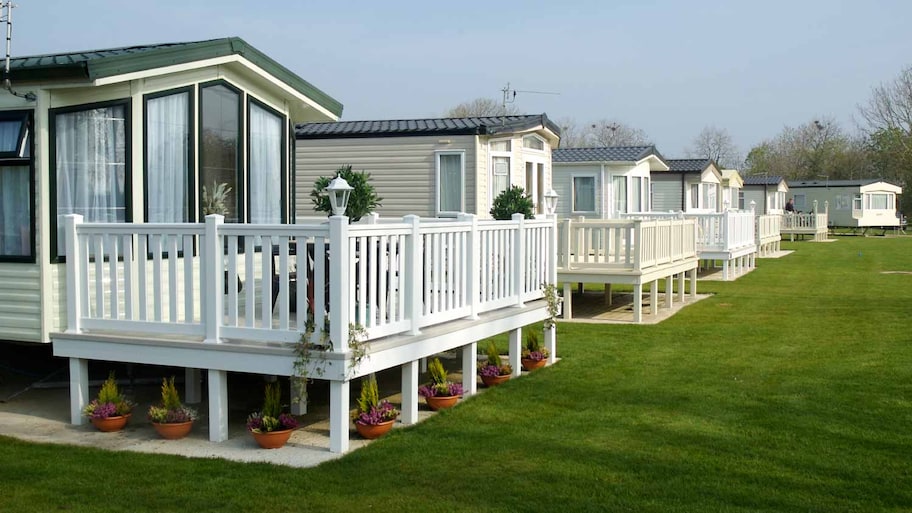 Houses on a caravan park