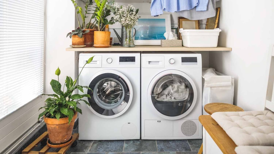 Interior of a laundry room