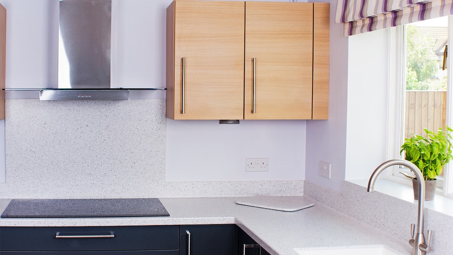 Modern kitchen with laminate countertop