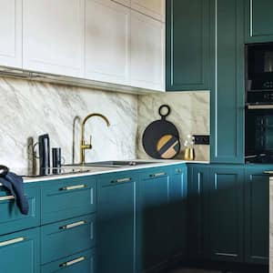 Luxury turquoise and white kitchen