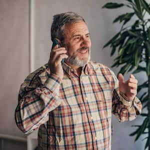 Man talking by phone 