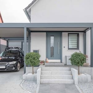 Modern house with a carport