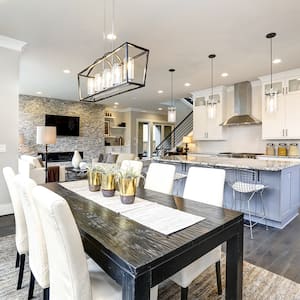 Modern renovated kitchen and dining area