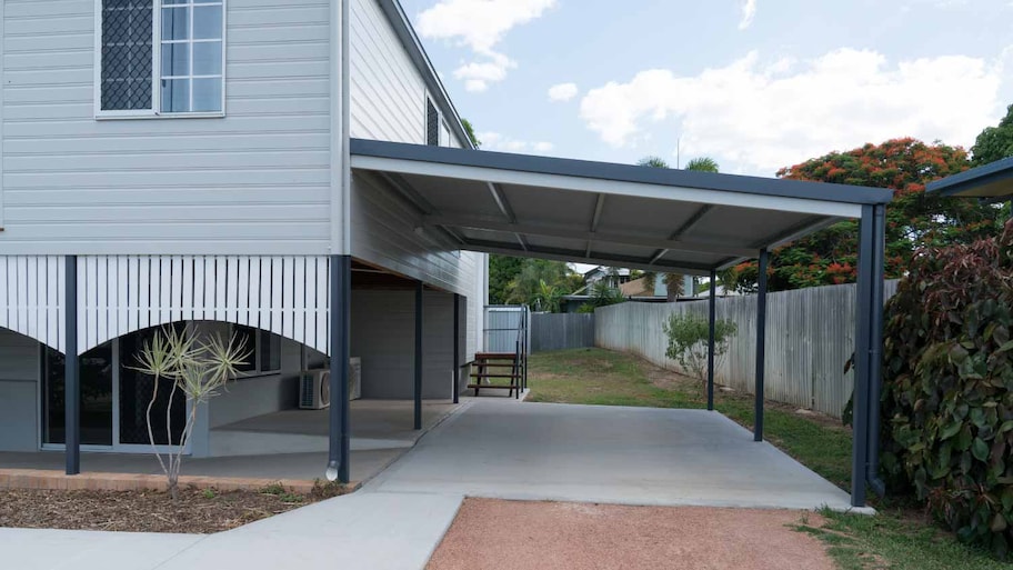 New carport on renovated style home