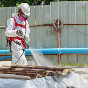 Worker wearing protective clothing