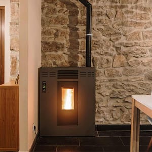 pellet stove inside house