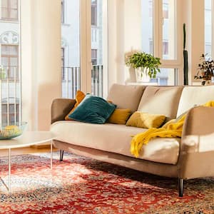 Persian rug in living room apartment