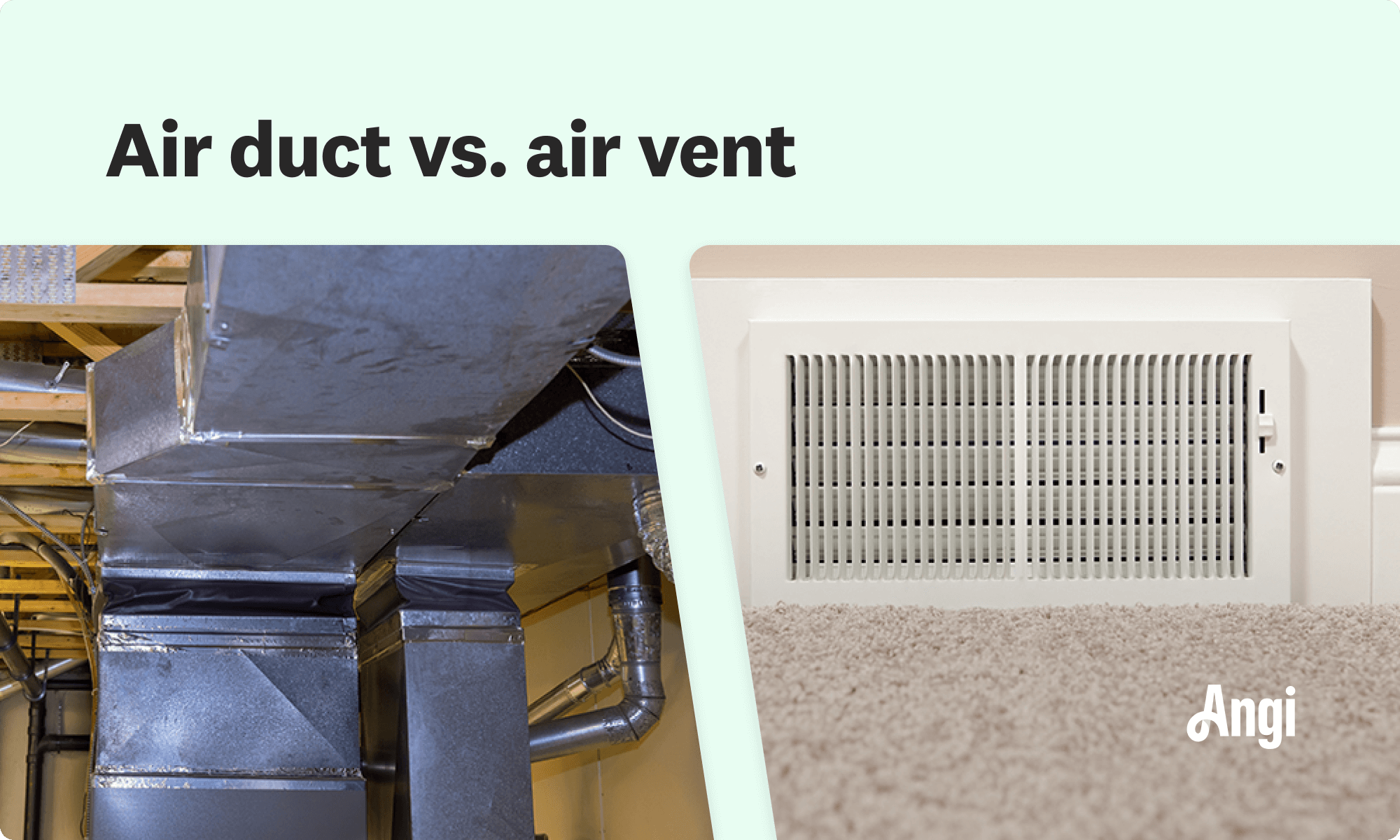  Air duct versus air vent visually compared