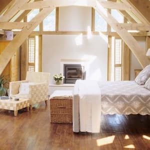 An attic turned into a beautiful Edwardian bedroom