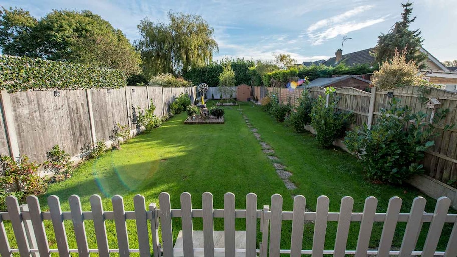 The back yard of a house