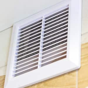 Close-up of an air duct in a bathroom