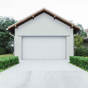 A concrete driveway leading to a garage