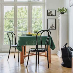 The dining room with vinyl windows