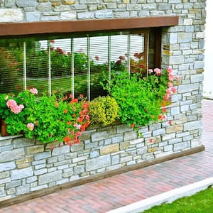 Stone wall on the exterior of the house