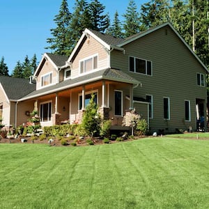 Luxury home with a large front yard