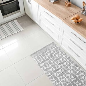 cream color tile in kitchen