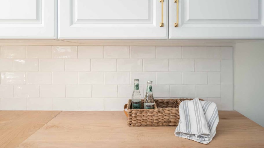 A kitchen with new countertops