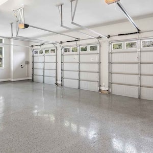 Large garage with epoxy floor 