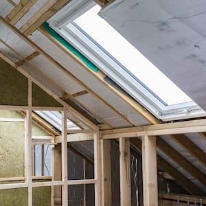 A loft getting converted with roof windows