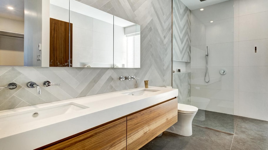 A luxury modern bathroom