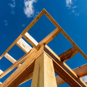 LVL beams used for a house’s framing 