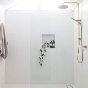 A modern elegant bathroom with a minimal shower