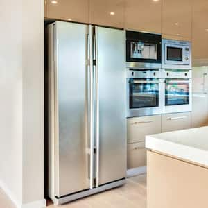 modern fridge in luxury kitchen