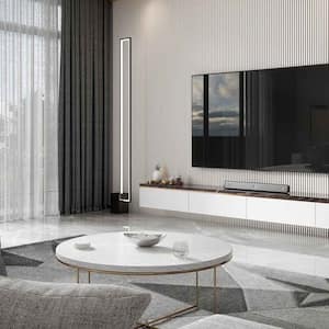 Modern living room interior with tv mounted on the wall