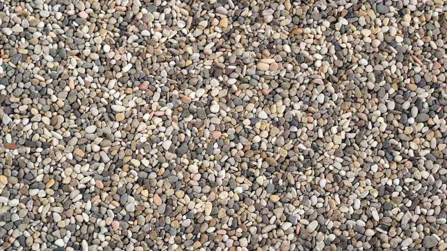 tan pea gravel