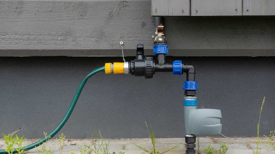 A watering system with a sprinkler pump attached to it