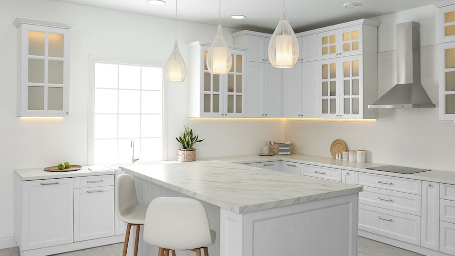 clean white kitchen design